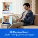 PHILIPS Back Massager with Heat, 4D Kneading Massage Pillow for Back, Neck