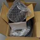 PHILTOP 3" Universal Cold Air Intake Kit (Not Fit 2015 Explorer Limited), Aluminum Car Air Intake Pipe Kit (Carbon Fiber) (2006-2011 Honda Civic 1.8L(Exc. Si), Black&White)