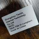 Yatiney Table with LED Light and Charging Station Type USB, 2 Drawers, Brown