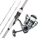 VEVOR Rod and Fishing Reel Combo, IM6/7 Carbon Fiber Spinning/Baitcasting Rod and Reel Combo, Bass Fishing Pole, Stainless Steel Guides with Ceramic Rings