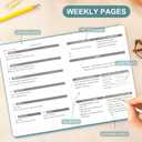 Undated Weekly & Monthly Planner, Life Organizer & Productivity Journal, Goals Setting & Time Management, Gift Box Included, A5 Hardcover Leather with Stickers (Brown)