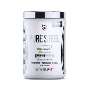 SteelFit Pure Steel Creapure Creatine Monohydrate,  Creapure Creatine Monohydrate Powder, Unflavored - German Micronized Creatine Powder for Men & Women - Gym Workout Nutritional Supplements for Muscle Gain, Brain Health & Strength Building (17.6 Oz (Pack of 1)) Best By: 12/2027