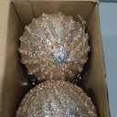 8 Pcs Champagne Christmas Ball Ornaments 3.15 Inch Glitter Pearl Champagne Gold Christmas Tree Decorations Shatterproof Glitter Xmas Baubles Neutral Ornaments for Xmas Tree Home Decor