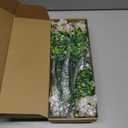 ATTGREAT Artificial Flowers Outdoors Faux Plants UV Resistant Fake Flowers Daisy Plastic Greenery Plants Outside for Garden Planter Patio Porch Spring Summer Home Home Decor, 12 Bundles (White)