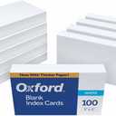 2 x Oxford 30 (1000 PK) Blank Index Cards, 3" x 5", White, 1,000 Cards (10 Packs of 100) (30)