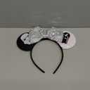 Mouse Ears Headbands Shiny Bows Mouse Ears Glitter Party Princess Decoration Cosplay Costume for Girls Women (star wars/white)