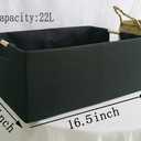 Storage Bin for Shelves Rectangle Closet Baskets Foldable Box with Handles Black Storage Boxes for Home Office Car Dormroom