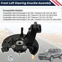 Front Left Driver Side Steering Knuckle Assembly & Wheel Bearing Hub Fit for Ford Escape 2013 2014 2015 2016 2017 2018 2019 Replaces CV6Z3K186B CV6Z2K005C GV6Z1104A