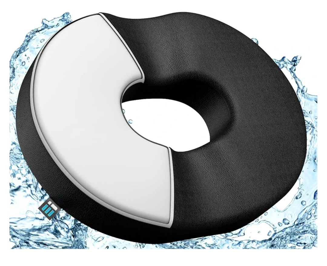 Deluxe Donut Pillow for Tailbone Pain Relief with Machine Washable Water Resistant Cover, Hemorrhoid Pillow for Sitting, Donut Cushion for Bed Sores, Pregnancy, Coccyx, Sciatica, Butt Pillows
