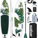 Inflatable Stand Up Paddle Board, 11ft 106 Paddle Board for Adults & Youth, Durable SUP Accessories with Non-Slip Deck, Dual Hand Pump,10L Dry Bag,108L Backpack