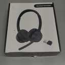 (2026 Upgraded) Wireless Headset with Mic for Work, Bluetooth Headset with Noise Canceling Microphone, Wireless Headphones with Mic and USB Dongle and Mute, Fit for Computer/PC/Teams (Black)