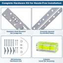 W11025649 AP6245752 W10440498 Microwave Mounting Plate Bracket Kit Replacement for Whirlpool Kitchen-Aid Amana Maytag Microwave Mounting Kit with Column Level & Hardware Screws Replaces PS12074431