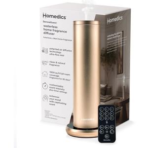 Homedics SereneScent Waterless Home Fragrance Diffuser, Use with Homedics SereneScent Oil (Sold Separately), Patented Air Diffusion Technology, Clean & Natural Fragrance, Enhances Mood, Champagne