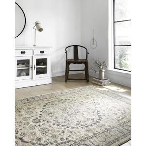 Loloi II Teagan Collection TEA-01 Natural/Lt. Grey 2'-8" x 4', .25" Thick, Accent Rug, Soft, Durable, Neutral, Woven, Low Pile, Non-Shedding, Easy Clean, Living Room Rug