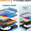 BATYUE Case for iPad (A16) 11th/10th Gen 11''/10.9'' 2025/2022 - Heavy Duty Shockproof Cover with 360 Rotating & 180 Folding Stand, Screen Protector, Shoulder Strap & Pencil Holder | Black