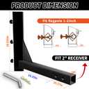 Flag Umbrella Pole Hitch Mount for Truck, Heavy-Duty up to Fit 2 inch Pole, Universal for 2 inch Hitch Receiver Fit Truck Jeep SUV RV Trailer Pickup Camper for Thickened and Upgrade Square Version