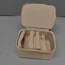 Travel Jewelry Case, Small Travel Jewelry Box with 8 Velvet Jewelry Bag Mini Pouch, Portable Travel Jewelry Organizer for Rings Earrings Necklaces (Beige 8 Pcs)