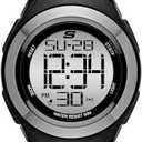 Skechers Tennyson Silicone Digital Watch for Women (Black, Grey)