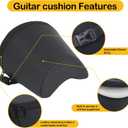 Classical Guitar Support, Guitar Cushion Padded Support for Classical Acoustic Electric Portable Guitars Cushion Musical Instruments Accessories(Black)