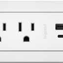 Legrand Wiremold RDZCWH10 radiant Furniture Power Center with USB, Recessed Power Strip, 2 Outlets, Type A/C USB, 10 Foot Cord, White