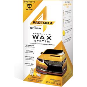 Rust-Oleum 345537 Factor 4 Synthetic System Car Wax, 4 Piece Set Rust-Oleum 345537 Factor 4 Synthetic System Car Wax, 4 Piece Set