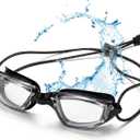 4 x Aegend Swimming Goggles with Adjustable Bungee Strap, No Leak Anti-Fog UV Protection Mirrored Swim Goggles for Adults