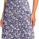Viodia Women's 20" Knee Length Skorts Skirts Athletic Tennis Golf Skirt for Women Modest Sports Casual Summer Skirt with 5 Pockets Pink Purple Floral S