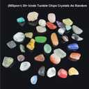800Pcs+ (3lb) Gemstones and Crystals Set,30Kinds+ Bulk Rocks and Minerals Science Kit,Rocks Collections for Kids,Tumbled Chips Crystals,Crushed Stones
