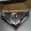 Americanflat Small Flag Case Frame - Mahogany Style Wrapped MDF | Fits a Small Size 3x5' Folded Flag | Memorial Flag Display Case for Table or Wall Display with Hanging Hardware Included