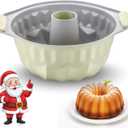 Boxiki Kitchen Premium Non-Stick Fluted Cake Pan - Ceramic Bakeware for Perfect Pound Cakes, Chocoflan & More - Durable & Easy Release