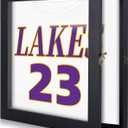 13" x 13" T Shirt Frames for Wall Display, Jersey Frame Display Case with UV Protection Acrylic, Wood Shadow Box Frame Depth of 1", Display Case for T Shirts, Jerseys, Memorabilia