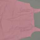 Summer Linen Mini Dress for Women Sleeveless Square Neck Tank Shift Dresses Causal Backless Solid Short Sundress (Pink, M)