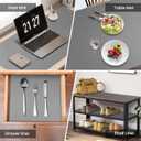 Shelf and Drawer Liner for Kitchen Cabinets, Non Adhesive Drawer Liner, Non Slip Waterproof Shelf Paper Washable EVA Dresser Bathroom Pantry Refrigerator Protector Liner (Dark Grey, 12INx20FT)