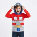 Transformers Optimus Prime Bumblebee Boys Long Sleeve Hooded Shirt for Big Kids (Red)