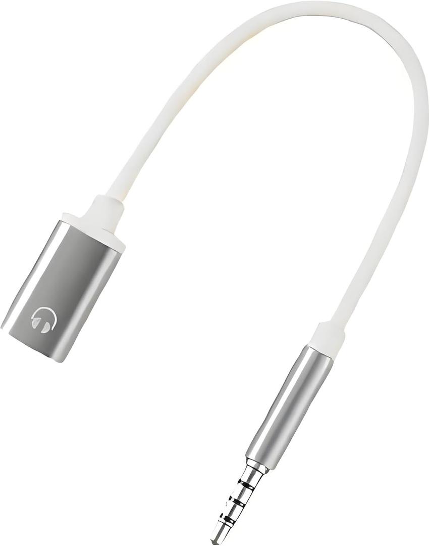 Silver Headphone Jack Adapter, 3.5mm Male to TypeC Female Audio Cable Cord, USB C to Aux Audio Dongle Cable Cord, Compatible with MP3 Players, CD Players, Laptops, Tablets, Smartphone