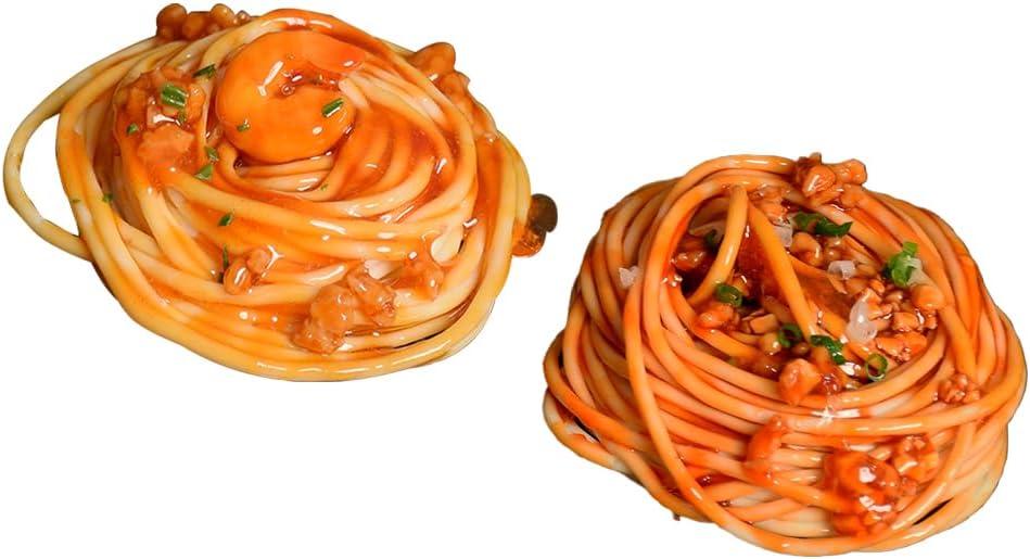 1Pcs Artificial Fried Egg Toast Simulation Bread Model Bakery Photo Props Showcase Prop Fake Toast Kitchen Props Toast Decor Fake Bread Pu Toast Model Home Supplies (2pc Pasta)