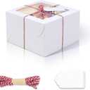 20Pcs 8 Inch Cake Boxes with Window, 8x8x5 Inches White Bakery Boxes, Cake Carrier Container for Pastries, Pie, Cookies, Chocolates, Cupcakes, Birthday Party, Wedding