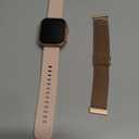 Smart Watch for Women Men Fitness: Smart Watch for iPhone&Android Bluetooth Call with SpO2 Sleep Heart Rate Monitor,IP68,Fitness Tracker with 120+Sport,Reloj Inteligente 30 Day+Battery Life, 2 Bands (Gold-Pink)