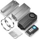 WSDCAM Catalytic Converter Alarm 113dB Loud Wireless Catalytic Converter Anti Theft Vibration Vehicle Security Alarm System Motorcycle Car Alarm with Remote Aluminum Alloy and Heat Insulated Pad