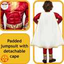 Rubie's Child's Shazam! Fury of the Gods Padded Costume Jumpsuit and Cape, As Shown (Large)