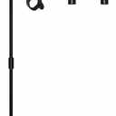 HOOSUN Garden Flag Stand,Premium Garden Flag Holder Pole Metal Powder-Coated Weather-Proof Paint with Graden Flag Clip and Spring Stoppers Without Flag Garden Decorations (Black)