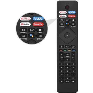 Voice Remote Control NH800UP RF402A-V14 Replacement for Philips Android LED LCD 4K Smart TV 43PFL5766/F7 50PFL5704/F7 55PFL5604/F7 55PFL5704/F7 65PFL5504/F7 65PFL5704/F7 75PFL5704/F7 65PFL5604/P7