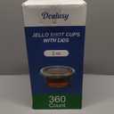 360 Set 2 oz Jello Shot Cups with Lids, Sturdy & Food Safe Disposable Plastic Portion Condiment Dipping Sauce Cups, Small Containers for Salad Dressing