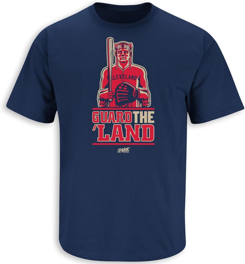 Smack Apparel Guard The Land T-Shirt for Cleveland Baseball Fans (SM-5XL) (3X-Large)