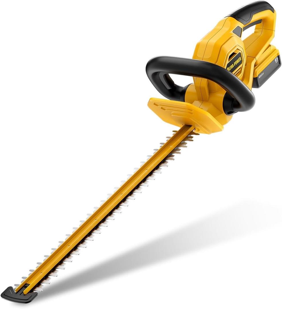 22-inch Hedge Trimmer Cordless, Compatible with Dewalt 20V MAX Battery, Electric Bush Shrub Edge Trimmer, Powerful & Lightweight Battery and Charger Not Included