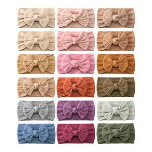 jollybows 18pcs Baby Nylon Headbands Hair Bow Elastics Hairbands Hair Accessories for Baby Girls Newborn Infant Toddlers Kid
