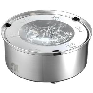 1L/0.26 Gallon Dog Water Bowl No Spill, Stainless Steel No Spill Water Bowl for Dogs, Slow Water Dog Bowl, No Splash Dog Water Bowls