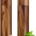 2 Pack Acacia Wooden Salt and Pepper Grinder Set 8 Inches Refillable Salt and Pepper Mills Adjustable Coarseness, Acacia Wood with Ceramic Core Peppercorn Shaker Tableware Birthday Gifts
