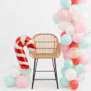 Pastel Candyland Balloon Garland Kit - Sweet One Birthday Party Decorations Girl, Two Sweet Birthday Decorations with 30" Candy Cane Foil, Mint and Pink Decorations, Candy Land Birthday Decorations