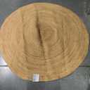 Hand Woven Jute Braided Rug, Round– Natural, Reversible Boho Entry Area Rugs for Kitchen, Living Room, Dining Room, Office I Farmhouse Indoor Decorative Floor Round Rug, 73.5" round